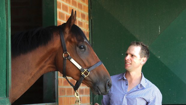 One fell swoop: Matthew Dale, pictured here with Fell Swoop, will make a charge at the trainers' premiership on the final day of the season.