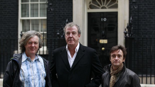 Sticking together ... Former Top Gear hosts, from left, James May, Jeremy Clarkson and Richard Hammond.