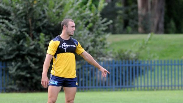 Brumbies player Nic White at training at Griffith Oval.