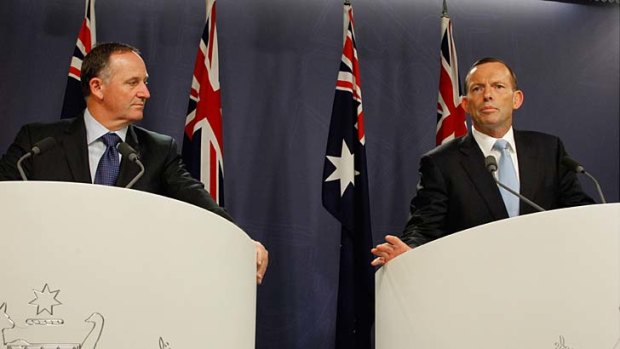 New Zealand Prime Minister John Key, pictured with Australian Prime Minister Tony Abbott, during a visit to Australia last month.