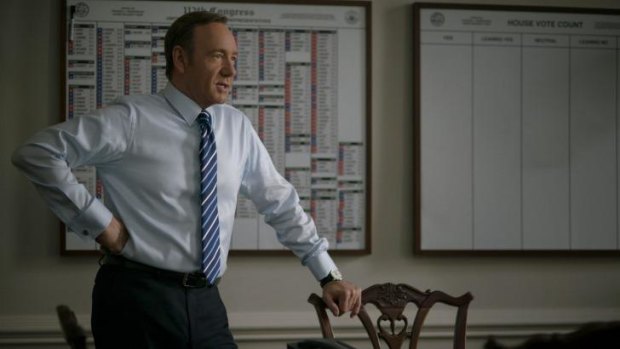 Upwardly mobile: Kevin Spacey in House of Cards.