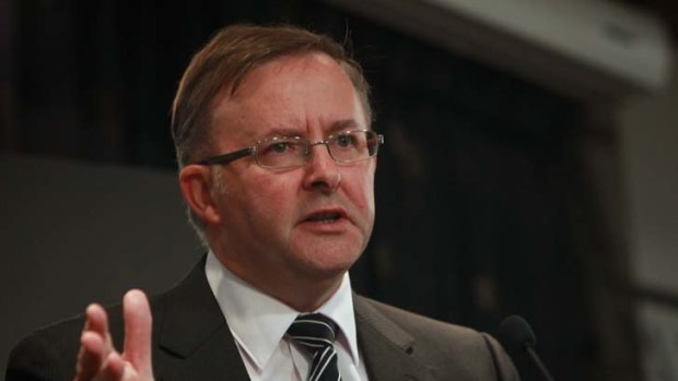 Anthony Albanese addresses the National Press Club of Australia yesterday.