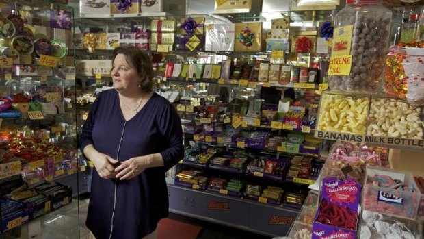 Pick and mix ... Lorine Misbrener is surrounded by lollies at Marie's Sweet Treat's.