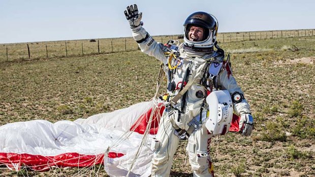 "Quite remarkable" ... Felix Baumgartner reached Mach 1.24 in his space jump last October.