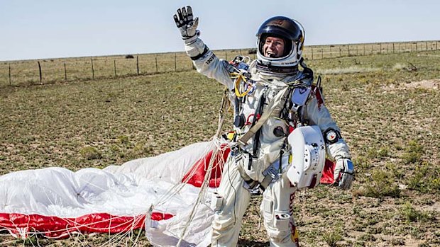 "Quite remarkable" ... Felix Baumgartner reached Mach 1.24 in his space jump last October.