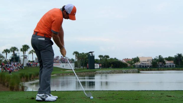 No obstacle: Rory McIlroy on his way to a seven-under par 63 in Florida.