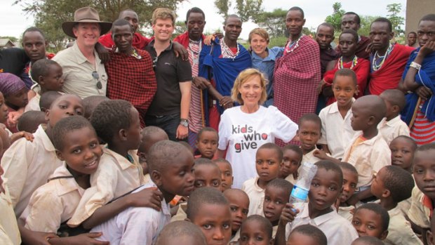 With WA Governor Michael McCusker and wife Tonya in a Masai village.