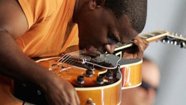 Kipori Baby Wolf Woods New Orleans Blues Band proved popular at the National Folk Festival