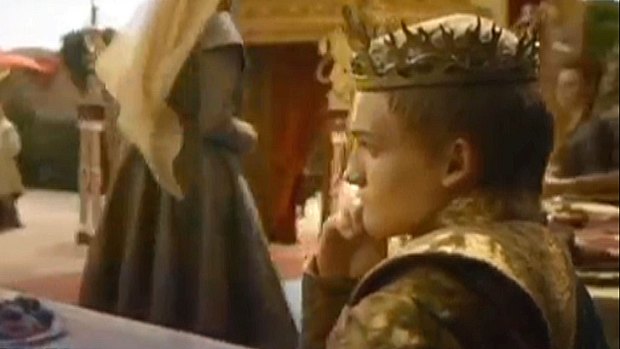 Glimpse of King Joffrey Baratheon in season four of <i>Game of Thrones</i>.