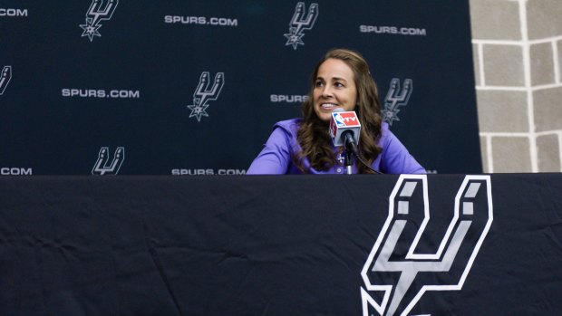 Earning her spurs: San Antonio assistant coach Becky Hammon.