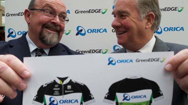 Pay dirt ... Orica signed on with Gerry Ryan's (right) GreenEDGE as a title sponsor on a three-year multi-million dollar deal earlier this month.