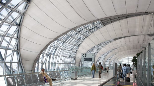 Bangkok's futuristic Suvarnabhumi airport was hailed as a model for the region when it opened six years ago, but it is no longer coping with the number of passengers passing through.