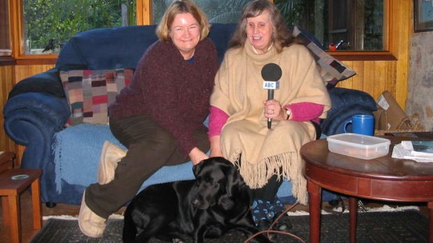 Holiday chat ... Elaine Harris interviews author and <i>Relax</i> gardening columist Jackie French at her property in NSW.