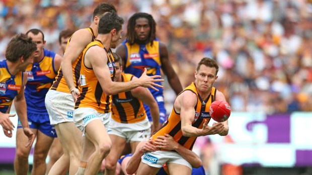 Sam Mitchell carved up the Eagles in last year's grand final.