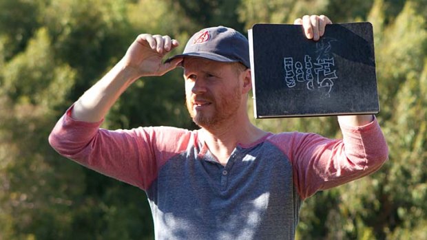 Director Joss Whedon on the set of <i>Much Ado about Nothing.</i>