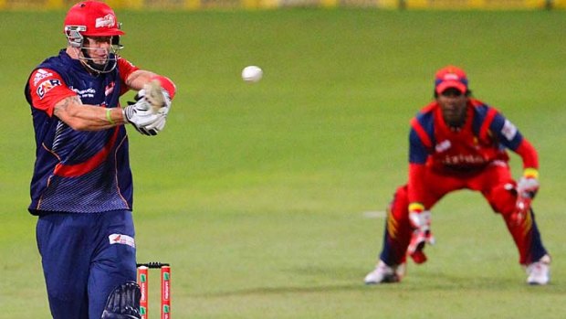 Kevin Pietersen in action for the Daredevils.