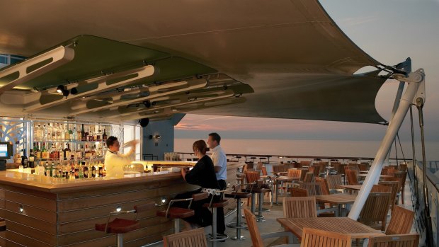 Scenic sip: A bar on the Celebrity Century.