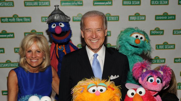 US Vice President Joe Biden and Dr. Jill Biden attend Sesame Workshop's 8th Annual Benefit Gala in New York City.