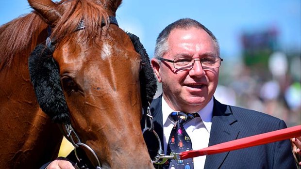 Paul Beshara with Happy Trails on Emirates Stakes Day last year.