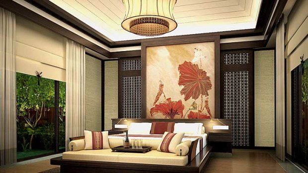 A bedroom at Laguna Land Co's Angsana and Banyan Tree hotels in Vietnam.