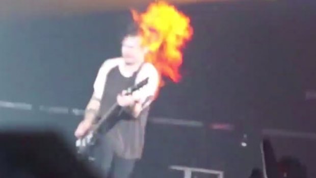 The moment Michael Clifford was injured during the 5SOS performance. 