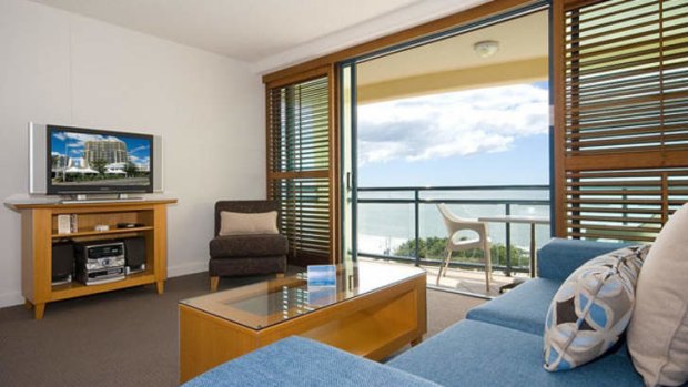 Mantra Mooloolaba Beach is four-star comfort with a view of the beach from the shower.