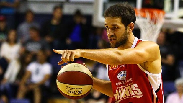 Admirable fightback &#8230; Hawks guard Rhys Martin was a stand-out in the club's 80-68 loss to the Wildcats in Perth.