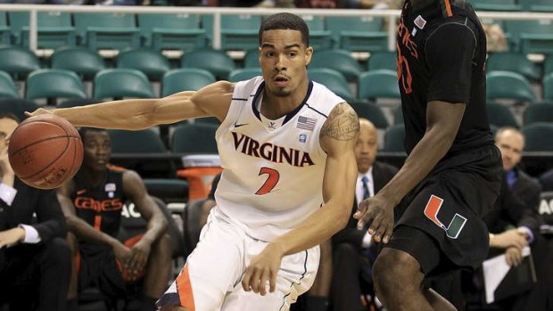 Melbourne Tigers recruit Mustapha Farrakhan during his playing days with the Virginia Cavaliers.