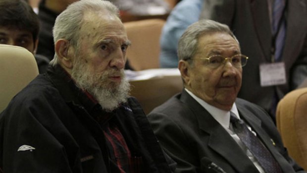 Retired Cuban leader Castro made a rare public appearance on Sunday as he took his long-empty seat beside brother Raul Castro at the opening session of the National Assembly, the official National Information Agency reported.