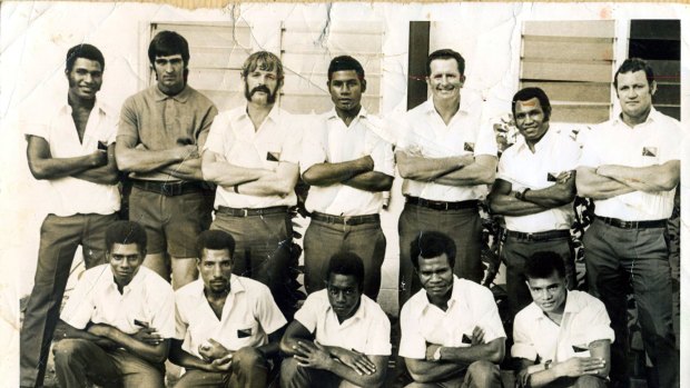 John Stuntz, standing third from right with the PNG Amateur Boxing team that went to Noumea for the 1973 Oceania Titles.