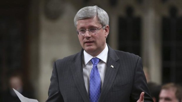 Canada's Prime Minister Stephen Harper was in a room in Parliament when the gunman ran by.