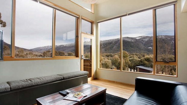 Snow views from one of Lake Crackenback Resort's luxurious mountain chalets.          LCR view.bmp