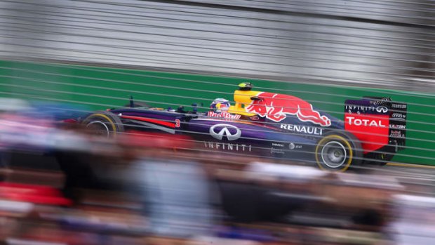 Heavy on the gas: Australia's Daniel Ricciardo.