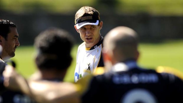 "He runs all of our plays, he knows our plays - we would be crazy not to ask him, and it is a real option I could have Stephen Larkham running around for three games" ... ACT Brumbies coach Jake White.