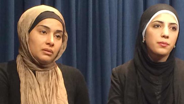 Sameh Matar's sister Christine Matar (left) and cousin Fatmah Hamie (right).