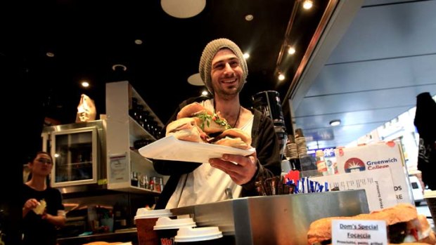 Sambo supporter &#8230; Peter Tramonte, manager of Primavera sandwich bar, says the good old-fashioned sandwich is not dead yet.