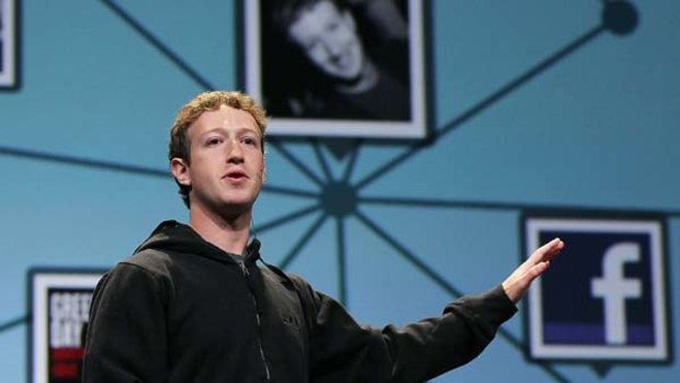 Facebook founder and CEO Mark Zuckerberg delivers the opening keynote address at the f8 Developer Conference.