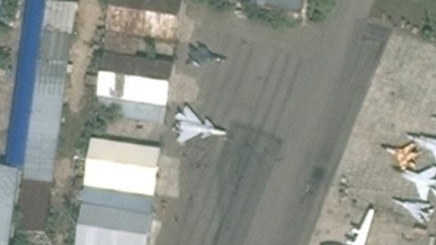 A stealth Russian fighter is captured on Bing Maps.