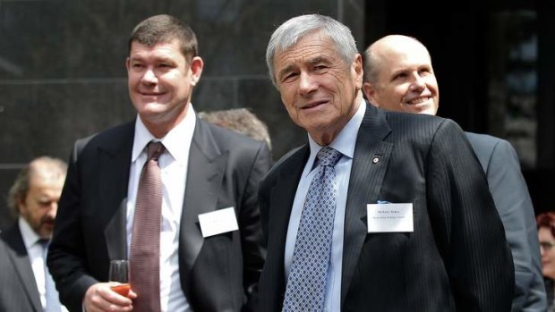 Mates: James Packer and Kerry Stokes at a function in Tokyo in April.