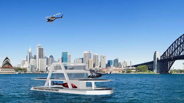 Buzzing ... an artist's impression of the heliport.