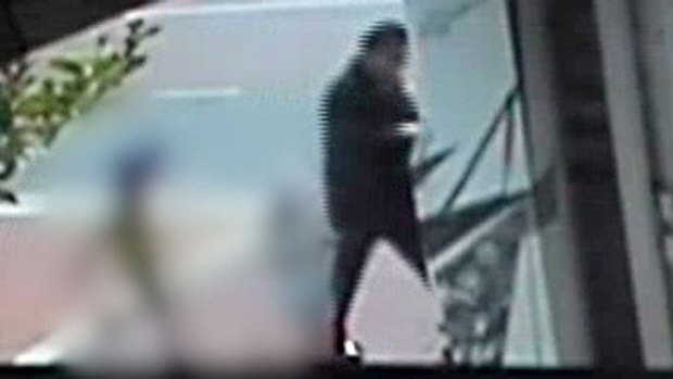 CCTV footage was released as part of the manhunt.
