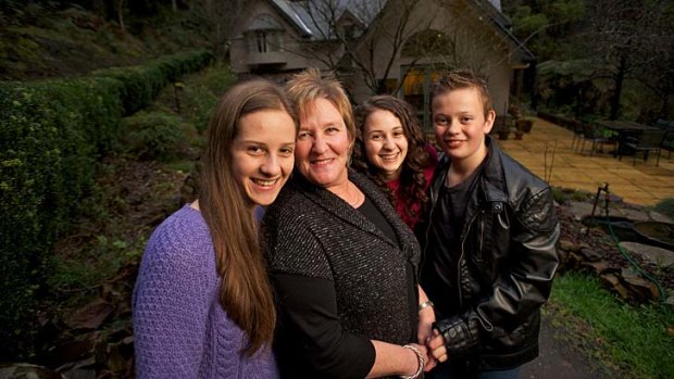 Karen Boyd with her children (from left) Sarah, Rebecca and William, who were all donated embryos.