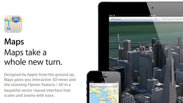 The updated description of Maps on Apple's website.