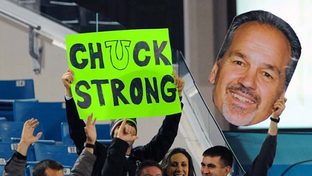 Indianapolis Colts fans show their support for ill coach Chuck Pagano.