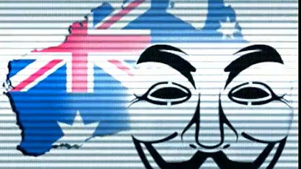 An image Anonymous Australia uses in a YouTube video explaining why it did the hack.