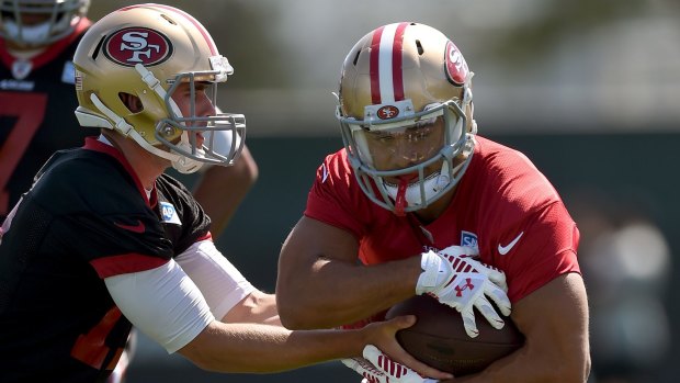 On the cusp: Jarryd Hayne is on the verge of a return for the San Francisco 49ers.