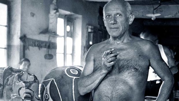 Saw his muse's potential ... Pablo Picasso in his studio.