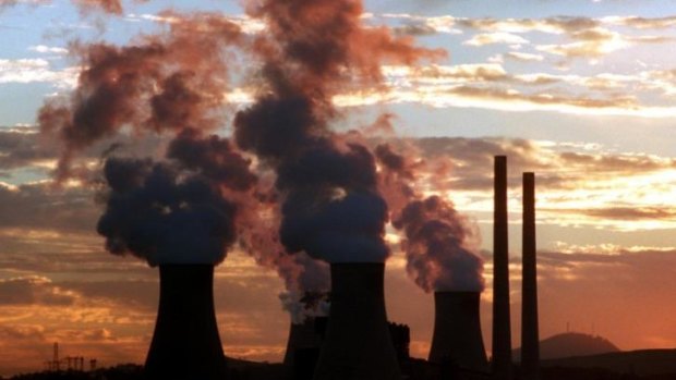 Steam rises from the cooling towers of a Hunter Valley power station.