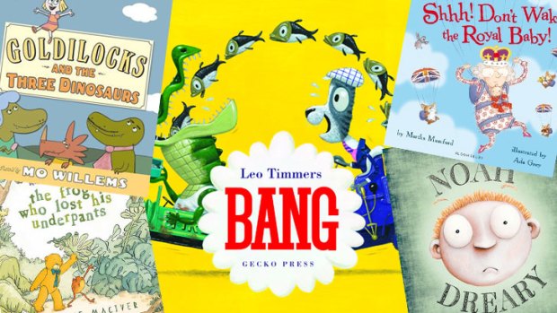 Picture books aren't just for kids, as Leo Timmers' <i>Bang</i> and Mo Willems' <i>Goldilocks and the Three Dinosaurs</i> prove.