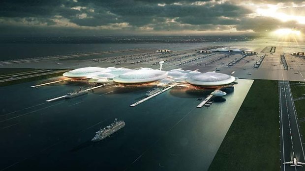 The proposed new airport would sit on a purpose-built island off the Isle of Sheppey in Kent, some 80 kilometres east of central London, and would be known as London Britannia Airport.